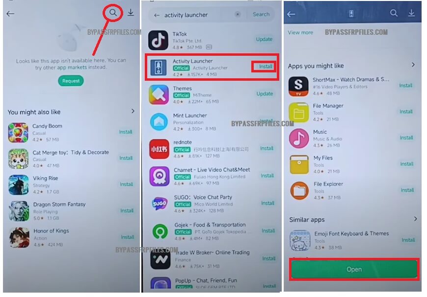 Install Activity Launcher to Xiaomi Poco/Redmi Bypass FRP Account Lock (Android 15)