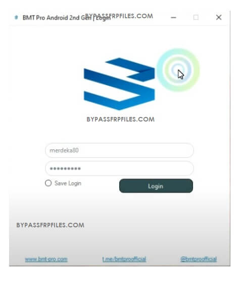 Login BMT Pro Android Tool