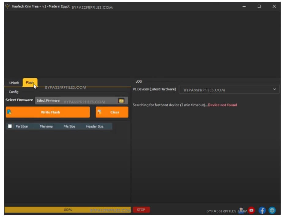 Flash in Haafedk Kirin Free Tool