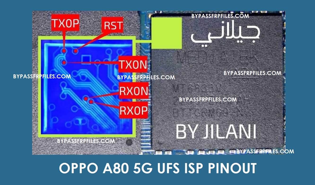 Oppo A80 5G UFS ISP Pinout | Test Point