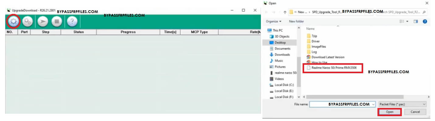 Select Realme Narzo 50i Prime RMX3506 FRP File