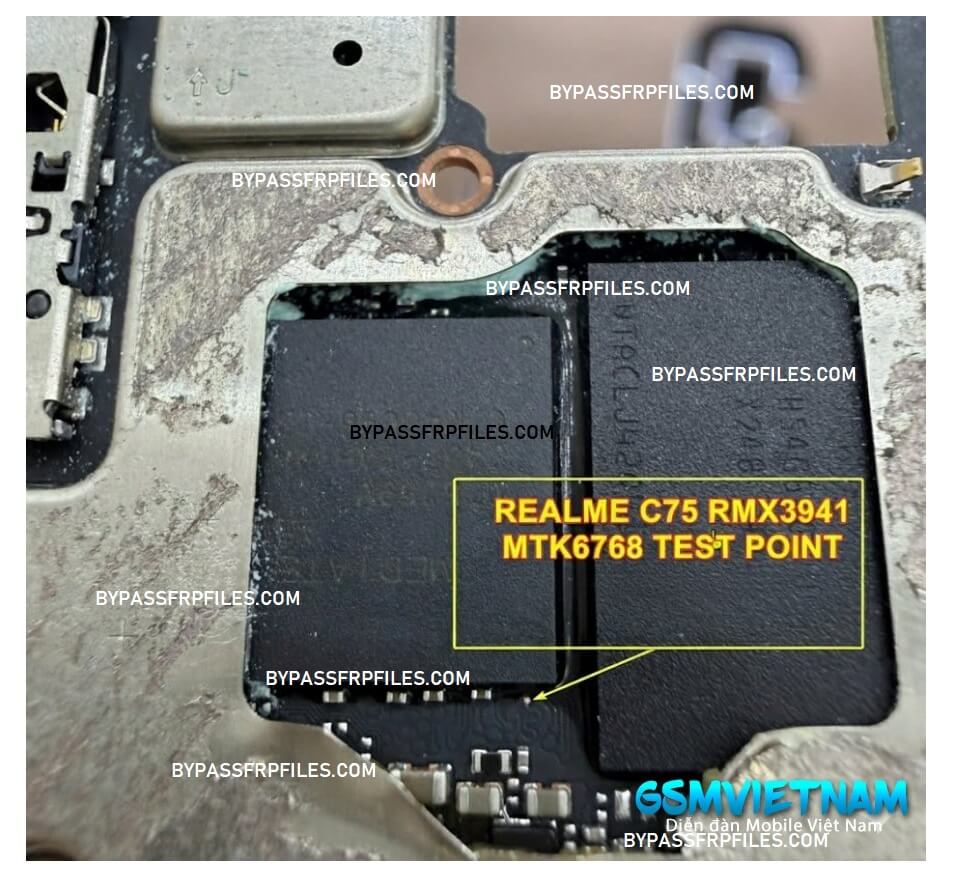 Realme C75 RMX3941 Test Point – Reboot BROM Mode