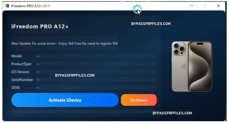 iFreedom PRO Activator V1.1 Free Download (A12+ Bypass)