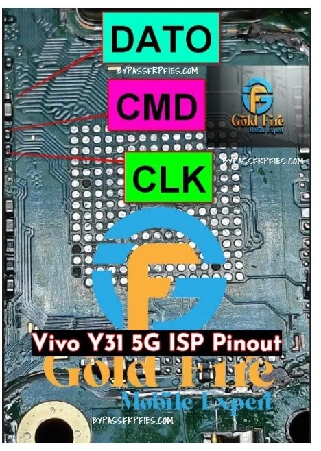 Vivo Y31 5G EMMC ISP PinOUT | Test Point