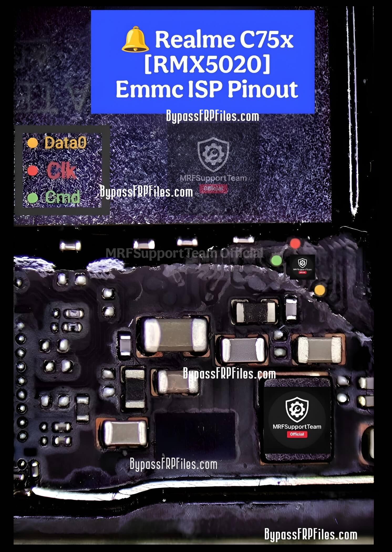 Realme C75x 4G (RMX5020) EMMC ISP PinOUT | Test Point