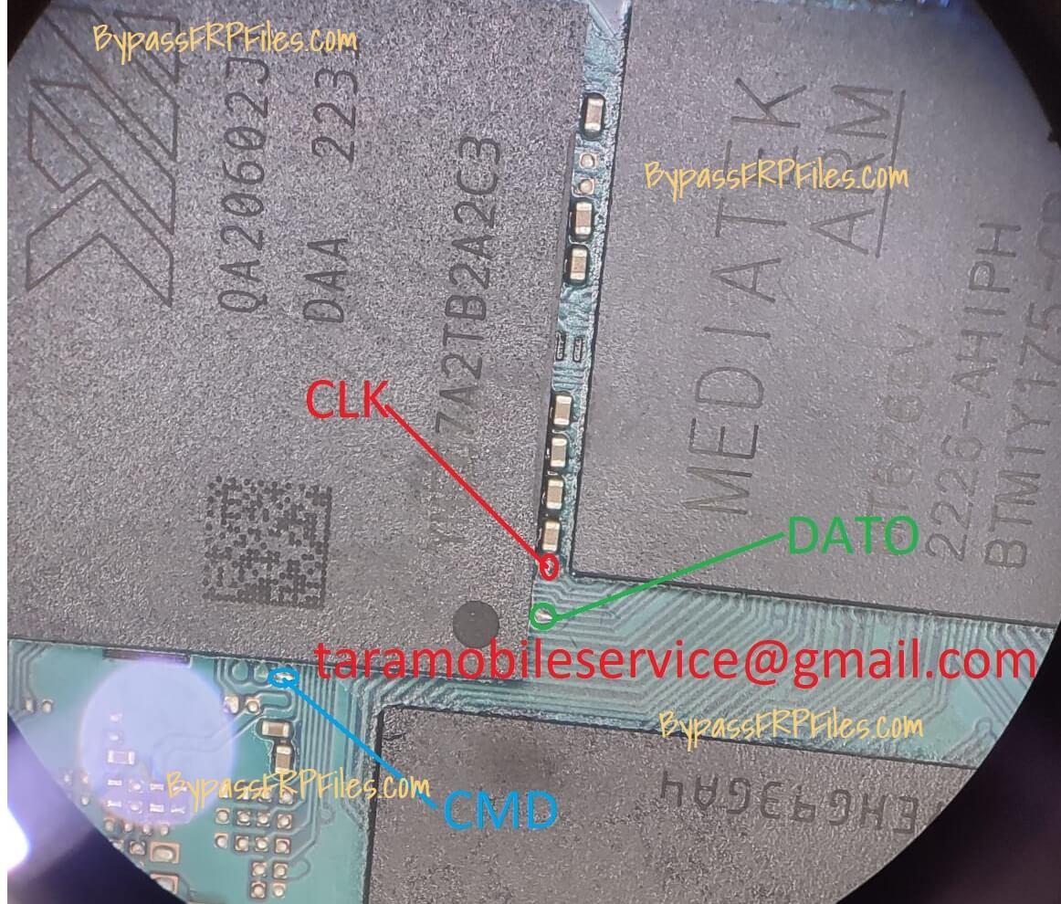 Oppo A17 CPH2477 iSP PinOut (EMMC)