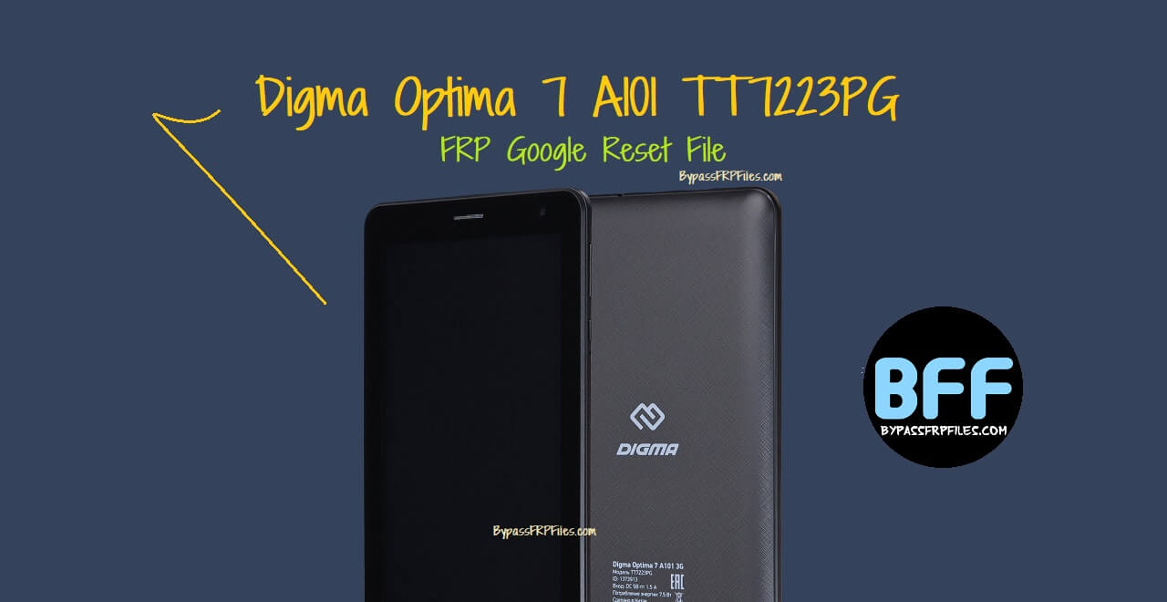 File di ripristino FRP di Google per Digma Optima 7 A101 TT7223PG