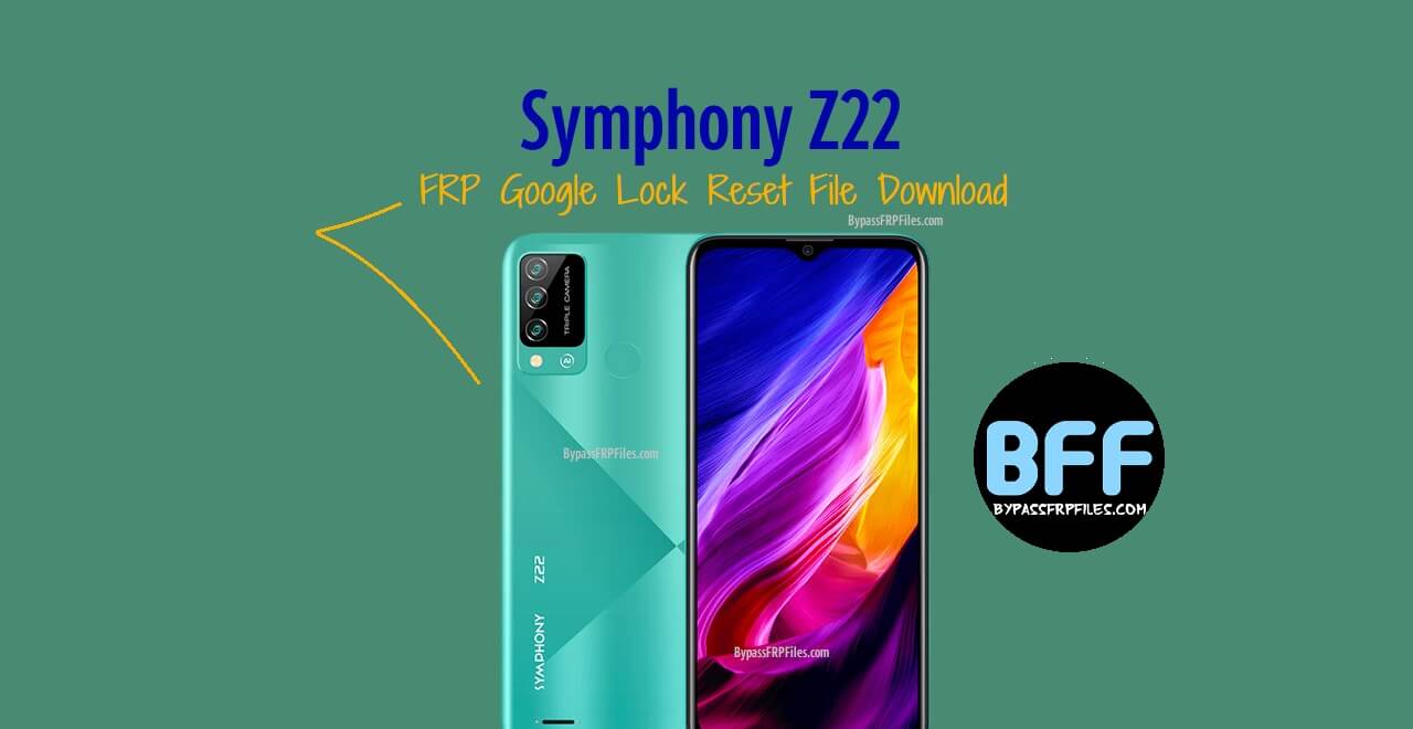 Download het bestand voor het resetten van de FRP-vergrendeling van de Symphony Z22 met Google Lock.
