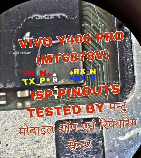 Diagrama de pines ISP del Vivo Y400 Pro MT6878V (UFS)