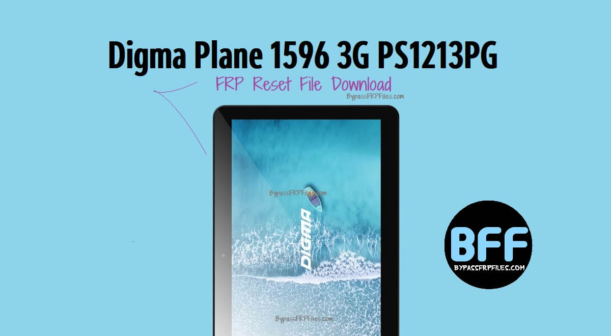 Digma Plane 1596 3G PS1213PG FRP Reset File