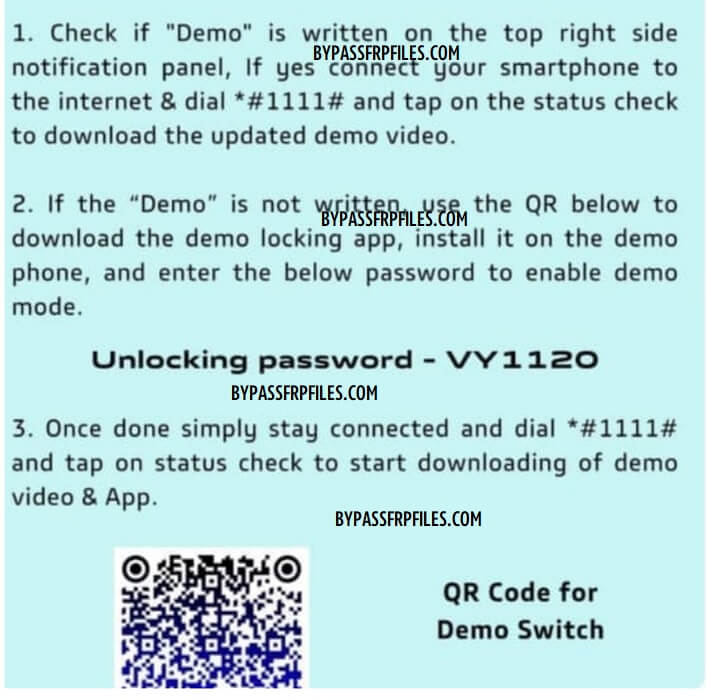 Código de desbloqueo del modo demo del Vivo Y11 5G (gratis)