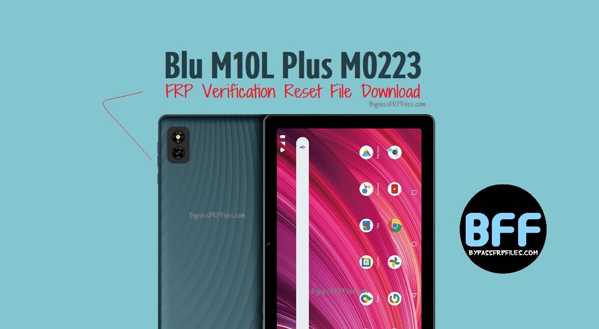 Fichier de réinitialisation de la vérification FRP Blu M10L Plus M0223